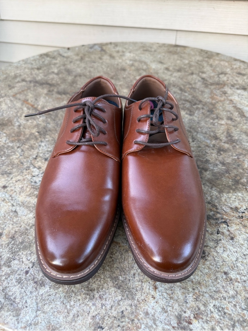 Nunn Bush Men's Chestnut Brown Leather Derby Shoes